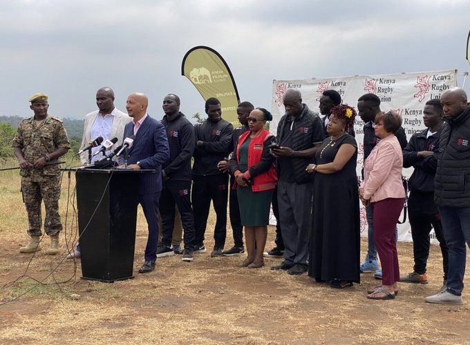 Kenya Rugby Union (KRU) adressing Media. PHOTO/KRU Facebook.