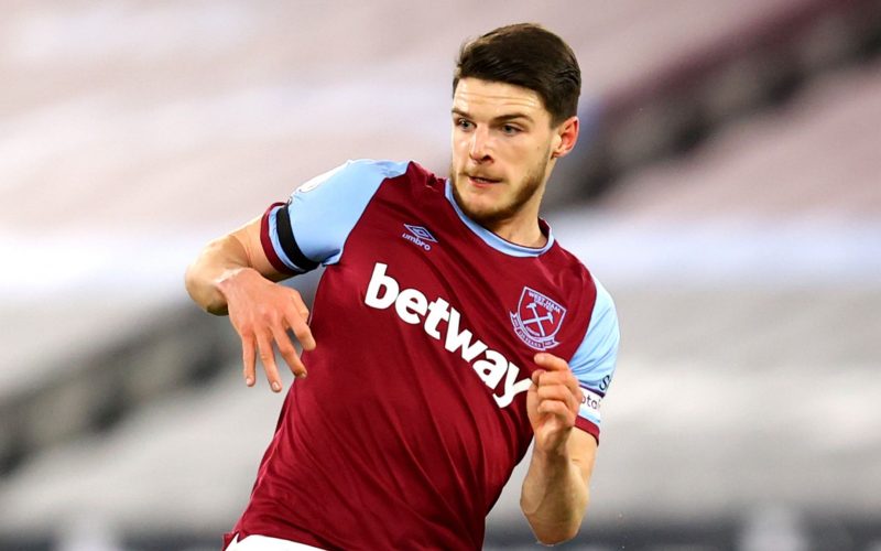 West Ham United captain Declan Rice. PHOTO/Sky Sports.
