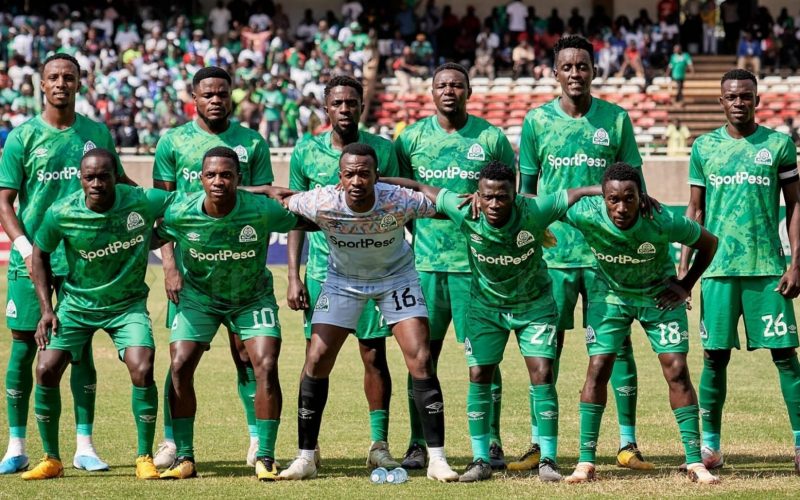 Gor Mahia pose for a photo before the FKF PL match. PHOTO/Gor Mahia/Facebook.