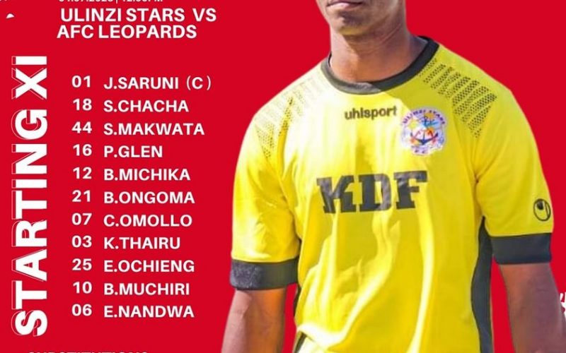 Ulinzi Stars squad to face AFC Leopards. PHOTO/Ulinzi Stars/ Facebook.