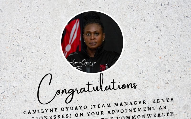 Kenya Rugby Union congratulatory to Camilyne Oyuayo. PHOTO/ KRU/Facebook