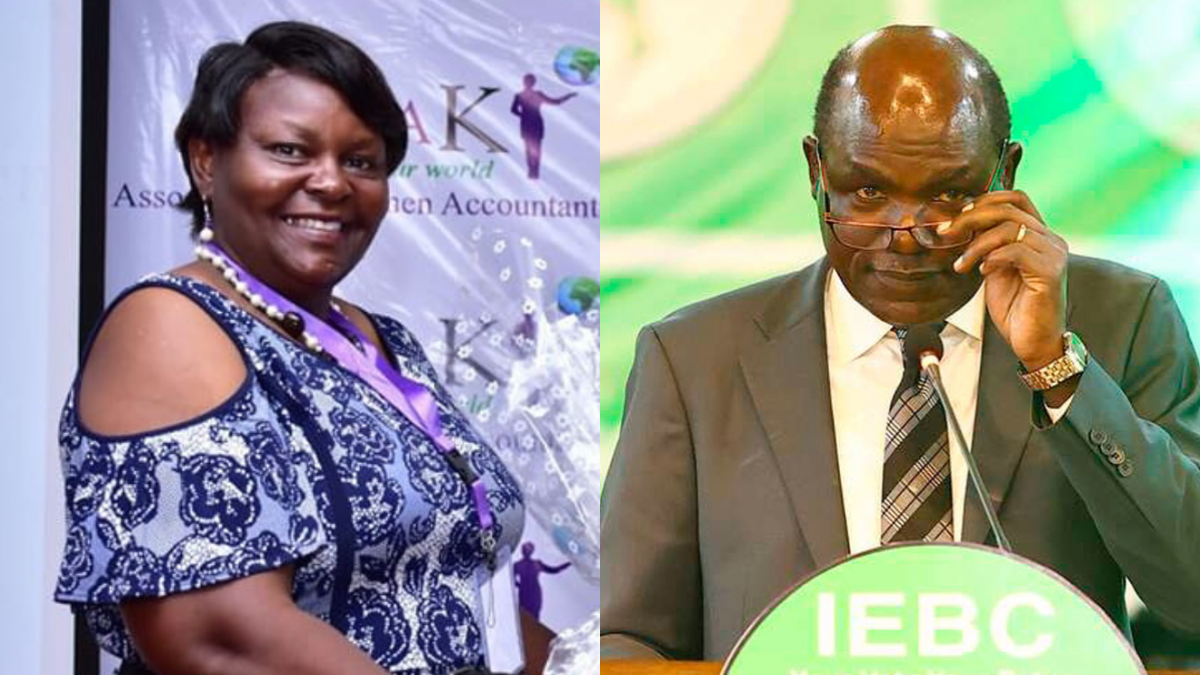 Chebukati congratulates his wife after she’s sworn as CRA chair