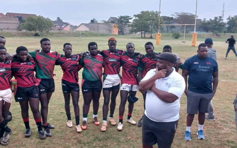 Kenya U20 players in a past session in preps for World Rugby U20 Trophy . PHOTO/KRU/Facebook