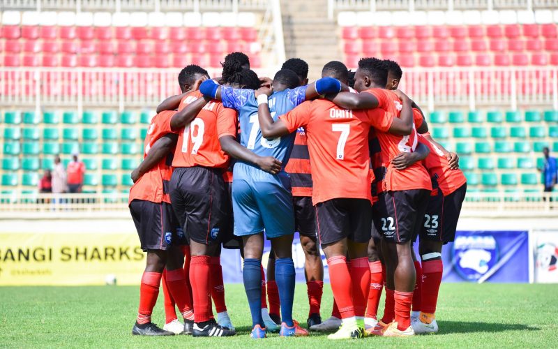 AFC Leopards players huddle. PHOTO/AFC Leopards/Facebook.