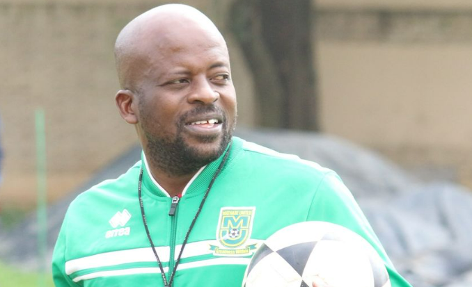 Former Gor Mahia coach Frank Ouna in a past session with Mathare United. PHOTO/Mathare United.