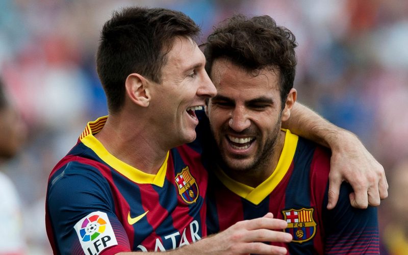 Lionel Messi and Cesc Fabregas. PHOTO/Sky Sports