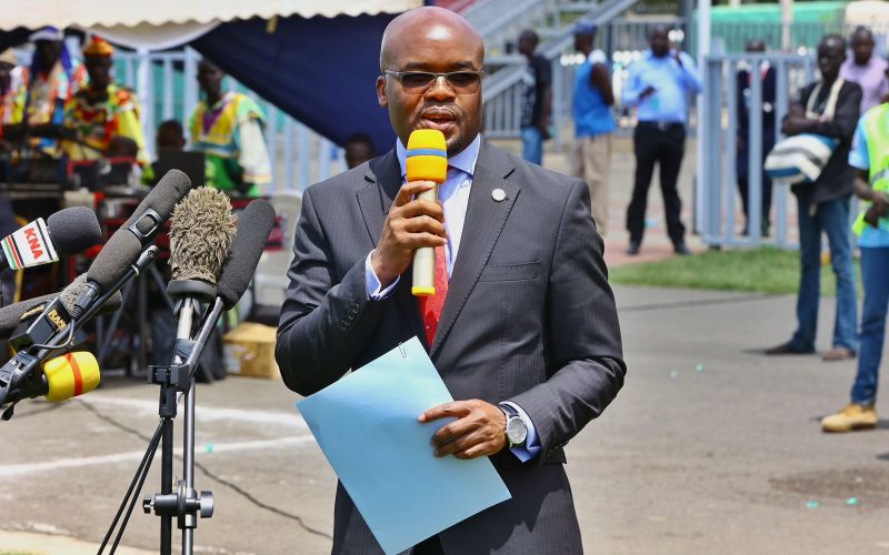 PS Richard Omollo addresses the C and M. PHOTO/Kepher Otieno