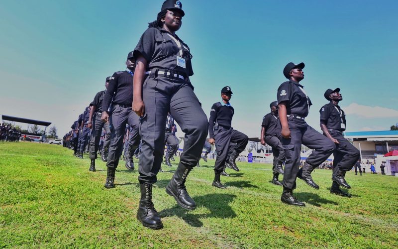 Guards match in a pass-out. PHOTO/Kepher Otieno
