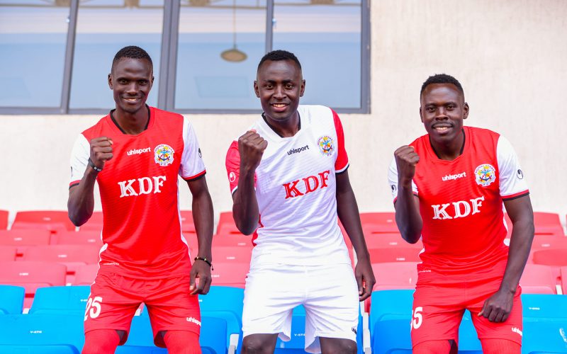 Ulinzi Stars players in their new kits. PHOTO/Ulinzi Stars