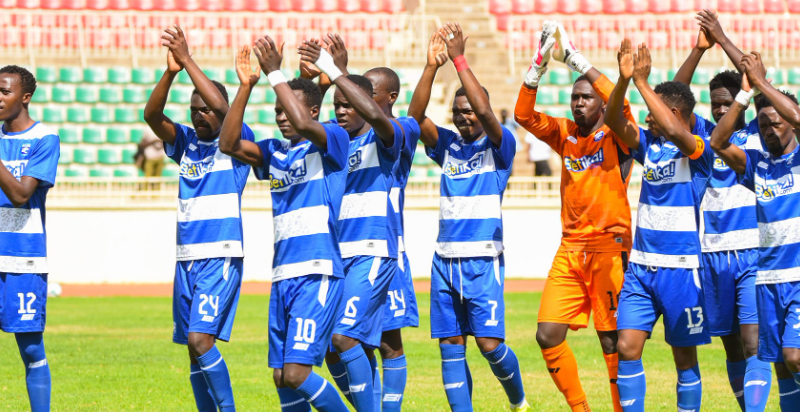 AFC Leopards applauds fans after an FKF PL match at Kasarani Stadium. PHOTO/AFC Leopards/Facebook