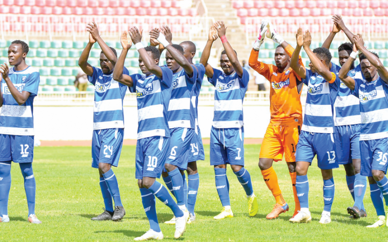 AFC Leopards players at the Nyayo Stadium on Sunday, August 27, 2023. PHOTO/Print
