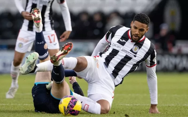 Kenyan forward Jonah Ayunga who plays for St Mirren. PHOTO/Daily Record