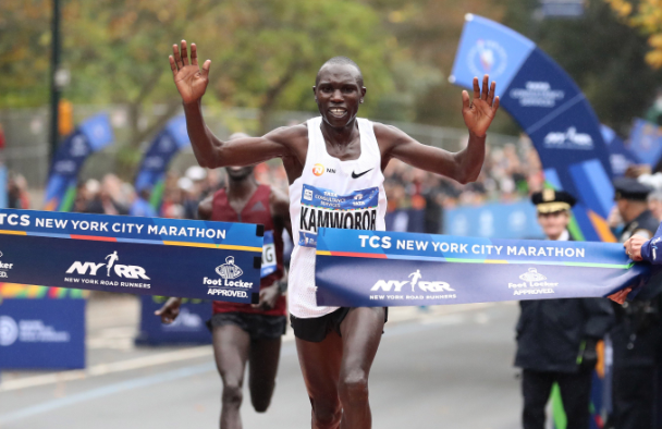 Geoffrey Kamworor in a past New York City Marathon action. PHOTO/World Athletics