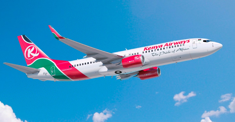 Kenya Airways plane flying. PHOTO/Kenya Airways/X