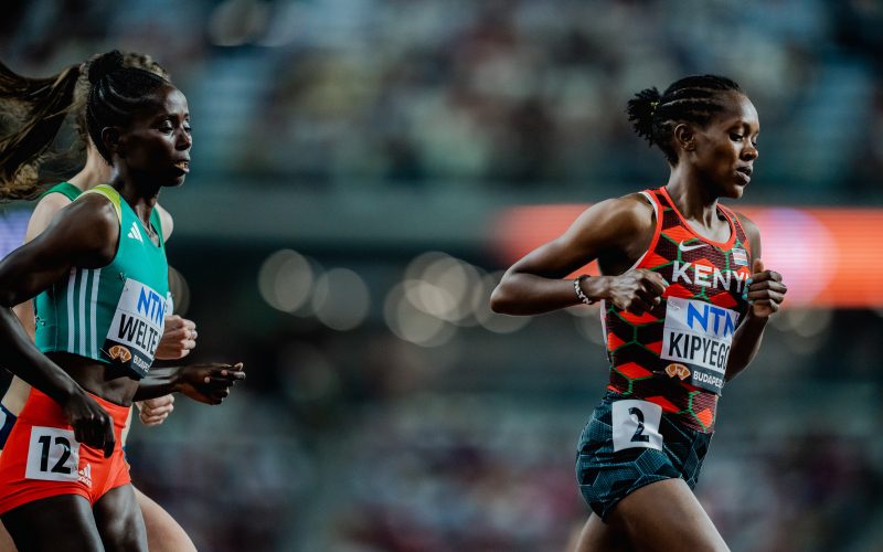 Faith Kipyegon in action at the World Athletics Championship in Budapest. PHOTO/World Athletics