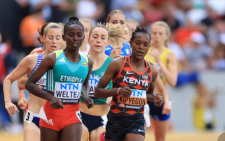 Faith Kipyegon in 1500m action in Budapest. PHOTO/World Athletics