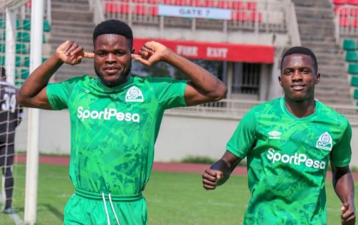 Gor Mahia’s Benson Omala striker Benson Omala in a league action. PHOTO/Benson Omala/Facebook