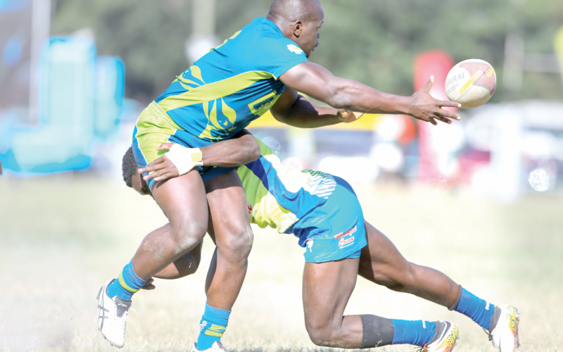 KCB in a National 7s Circuit action against Menegai Oilers. PHOTO/Print