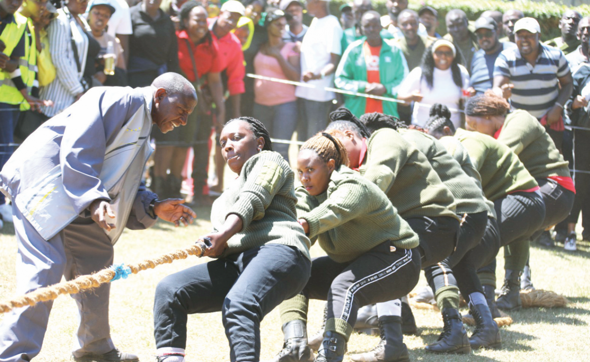 Kakamega tug of war ladies team pip Nyandarua in Kicosca Games