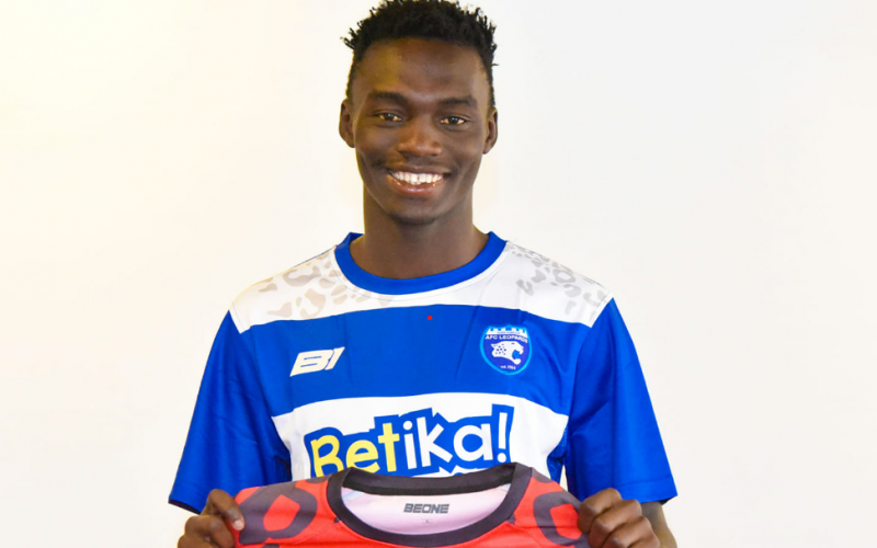 Victor Otieno during AFC  Leopards unveiling. PHOTO/AFC Leopards/Facebook