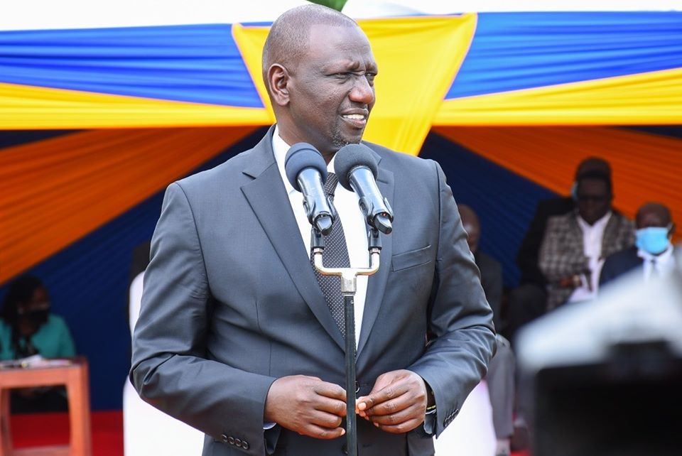 President William Ruto in a past official function.