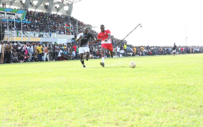 Action at Raila Odinga Stadium. PHOTO/Homabay County