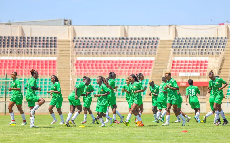 Harambee Starlets train at MISC, Kasarani. PHOTO/(@StarletsKE)/Harambee Starlets/X