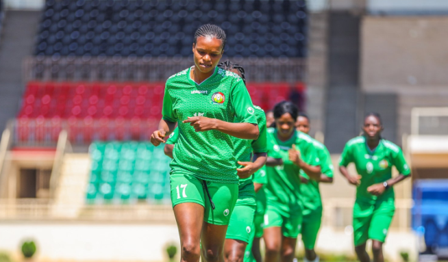 Harambee Starlets train at MISC, Kasarani. PHOTO/(@StarletsKE)/Harambee Starlets/X