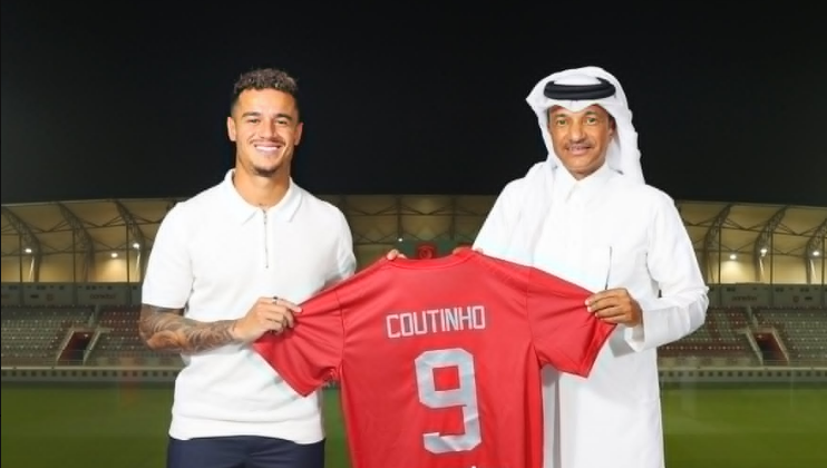 Philippe Coutinho joins Michael Olunga at Al Duhail