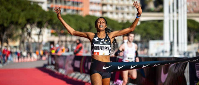 Beatrice Chepkoech in a past race. PHOTO/Olympic.com