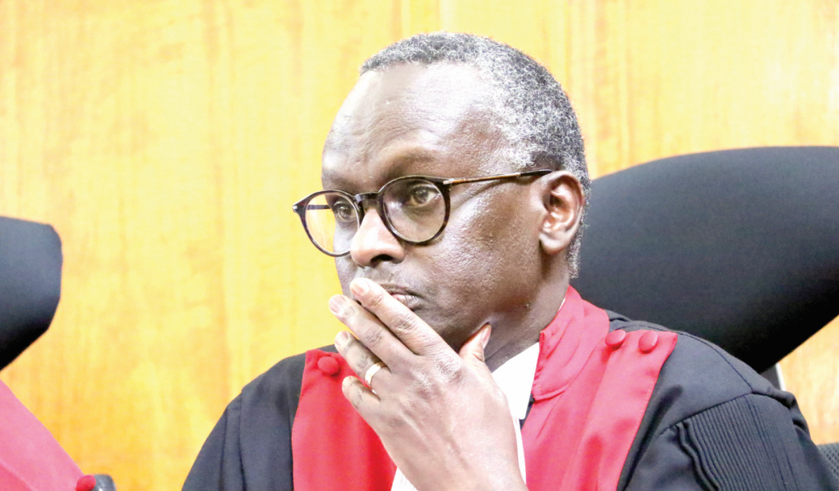 Justice Isaac Lenaola following proceeding. PHOTO/Print