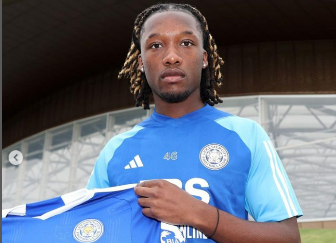 Silko Amari in a Leicester kit. PHOTO/Silko Amari