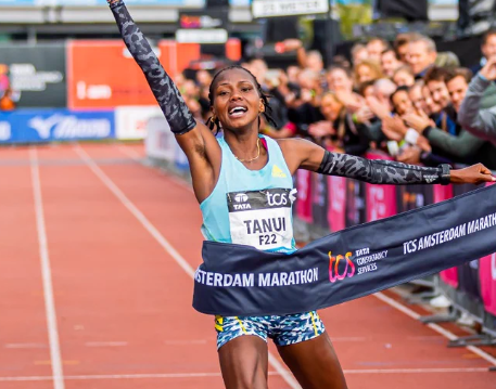 Kenya's Angela Tanui in a past World Athletics Championship. PHOTO/World Athletics