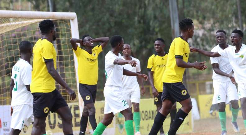 Tusker vs Kariobangi Sharks in FKF PL action at Ruaraka Sports Ground. PHOTO/(@tusker_fc)/Tusker/Twitter