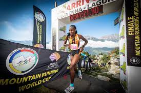 Joyce Muthoni in a past mountain race action. PHOTO/WMRA