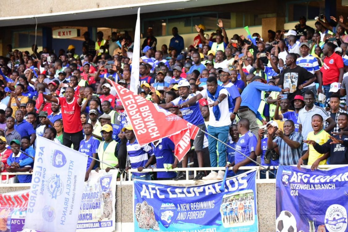 AFC Leopards fans in a the Mashemeji Derby. PHOTO/AFC Leopards/Facebook.