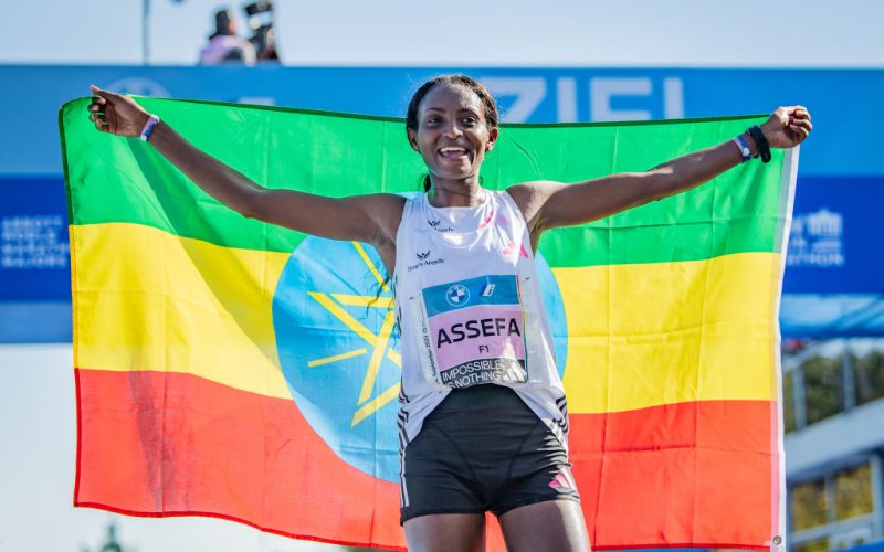 Ethiopian superstar Tigist Assefa in a past function. PHOTO/BBC News Africa