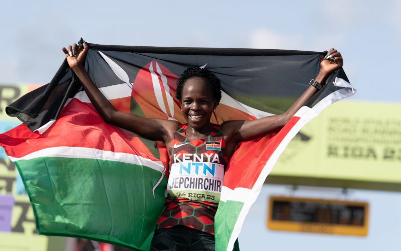 Peres Jepchirchir wins gold in Riga Road Championship. PHOTO/World Athletics
