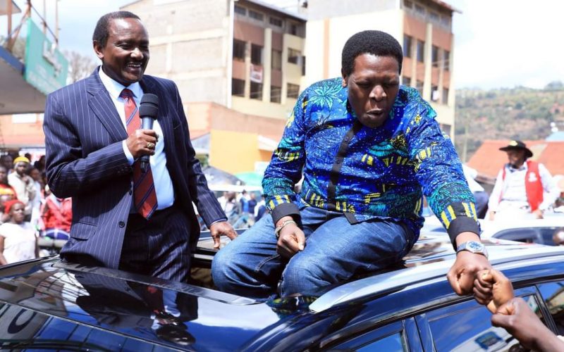 Former Cabinet Secretary Eugene Wamalwa and Wiper leader Kalonzo Musyoka. PHOTO/(@EugeneLWamalwa)/X