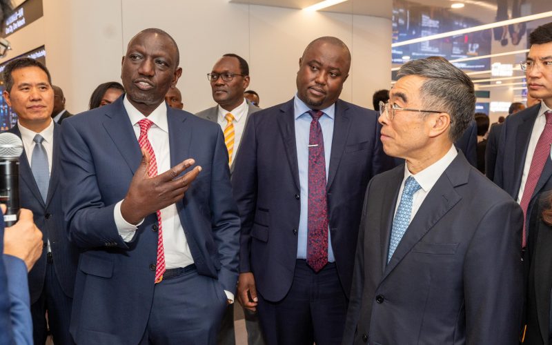 President William Ruto in Beijing, China after he witnessed the signing of a Memorandum of Understanding between Kenya and Huawei that will accelerate Kenya’s digital transformation on Monday, October 16, 2023. PHOTO/PCS