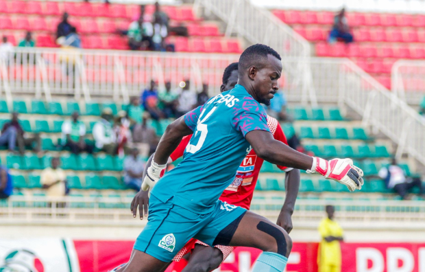 Gor Mahia goalkeeper Gad Mathews in a past action. PHOTO/(@OfficialGMFC)/X