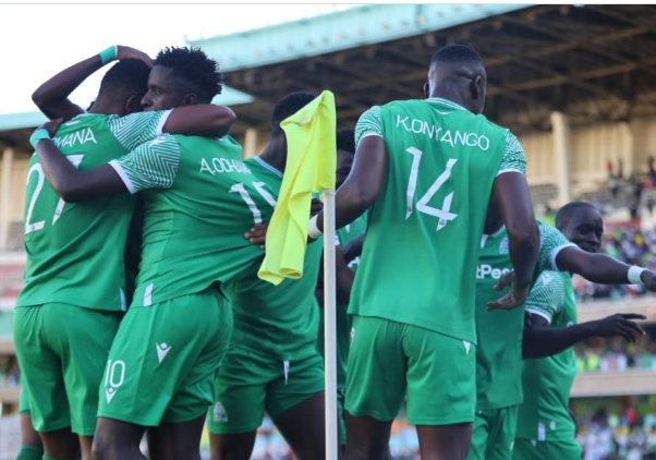 Gor Mahia celebrate a goal in FKF PL match. PHOTO/(@OfficialGMFC)/X