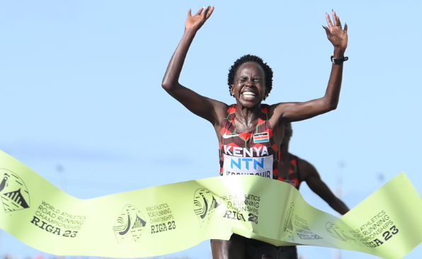 Peres Jepchirchir in Riga Road Championship. PHOTO/World Athletics