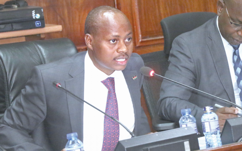 Kenya Medical Supplies Authority- acting Chief Executive Officer Andrew Mulwa speaking during a past meeting in Nairobi. PHOTO/Kenna Claude