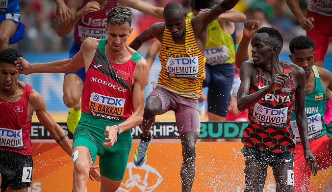 Kibiwott Kandie of Kenya in the Men's 3000m Steeple Chase at the World Athletics Championships. PHOTO/World Athletics