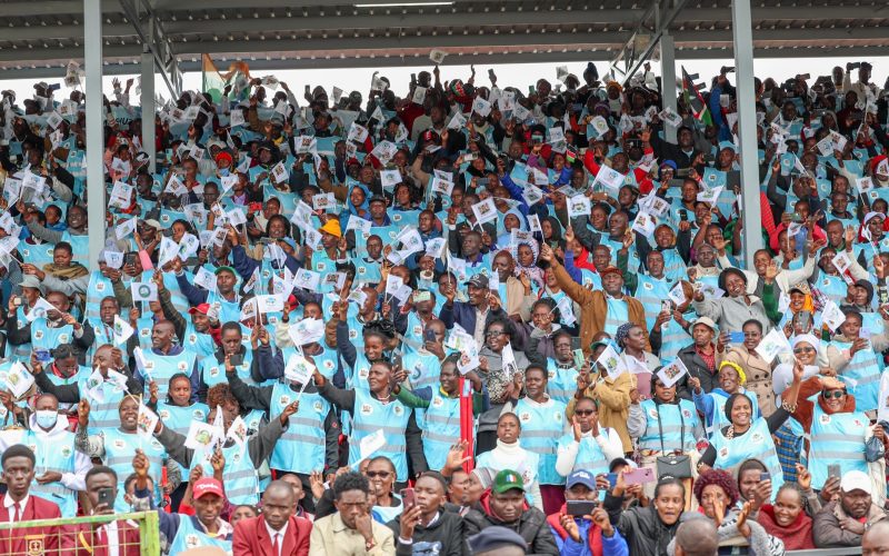 Community Health Promoters at Kericho Green Stadium.