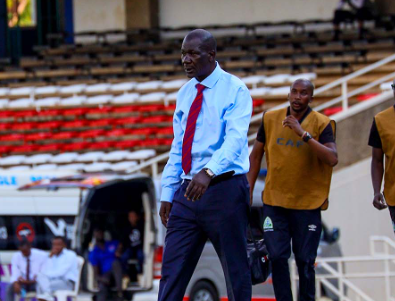Tusker head coach Robert Matano at Kasarani during FKF PL game. PHOTO/(@Officialfkfpl)/X