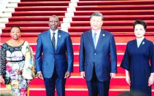 President William Ruto, First Lady Rachel Ruto pose for a photo with Chinese President President Xi Jinping and First lady, Peng Liyuan in Beijing. PHOTO/China Daily