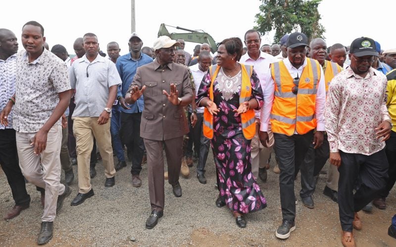 President William Ruto with Homa Bay Governor Gladys Wanga