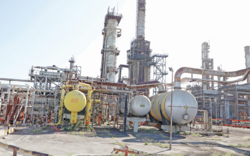 A section of the stalled Kenya Petroleum Refineries Limited (KPRL) refinery plant in Changamwe yesterday. PHOTO/John Ochieng